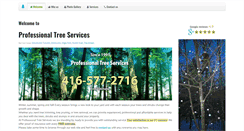 Desktop Screenshot of professionaltreeservices.ca